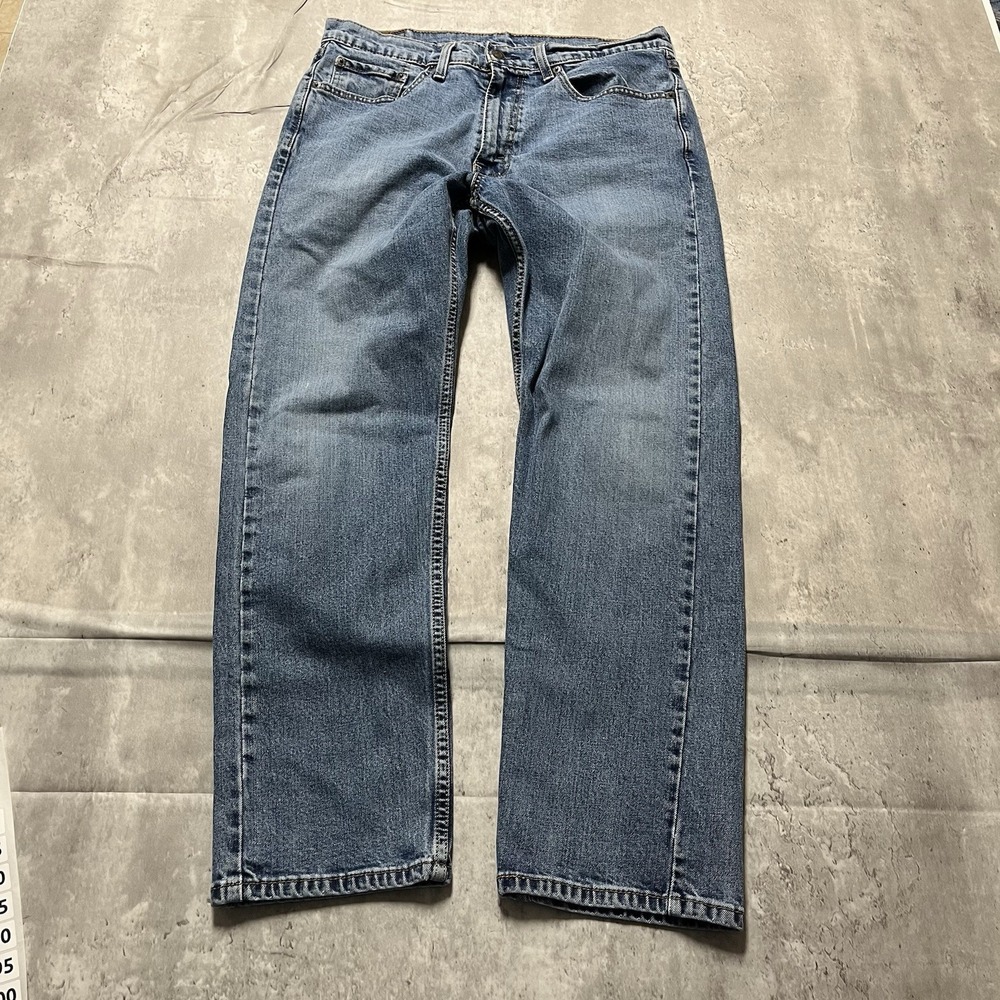 Levi's 505 Men Jeans 34X30 Blue Denim Regular Fit Straight Leg 30" Inseam